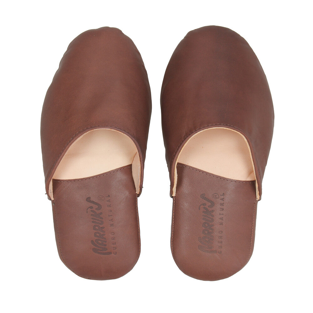 Pantufla Cuero Badana Marron Narruks