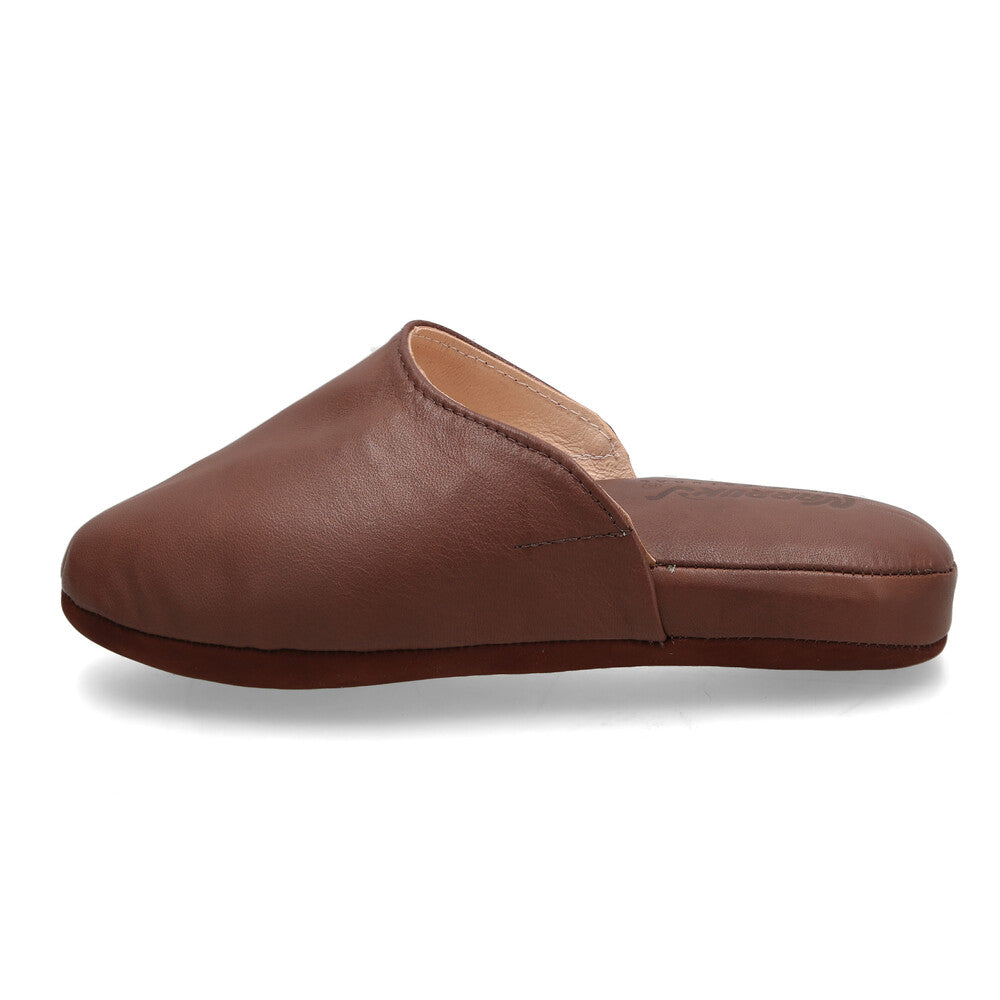 Pantufla Cuero Badana Marron Narruks