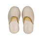 Pantufla Sofía Cuero Crema