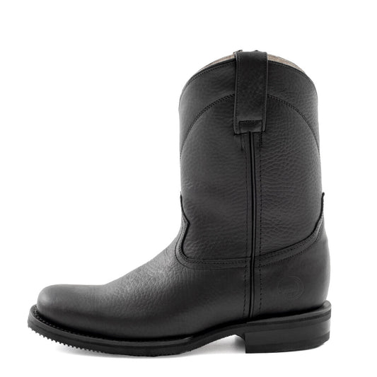 Bota Cuero Casual Bull Figth Negro